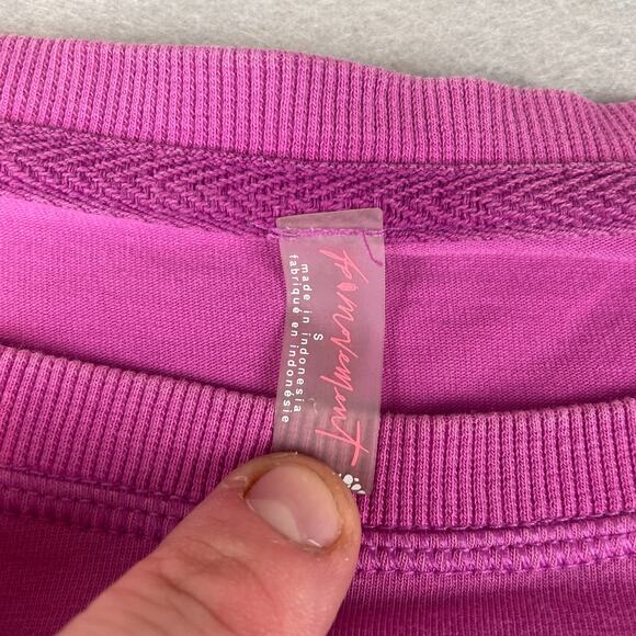 Free People Movement Magenta Disco Womens Sz S Shirt Long Sleeve - Picture 7 of 12